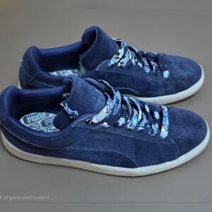 Puma Suede Classic Blue Sneakers Men’s Size 9 Low Top Casual Streetwear
